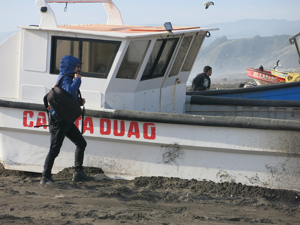 Boat from Coop Duao Chile with Person in front