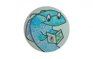 Graphic of fish reading